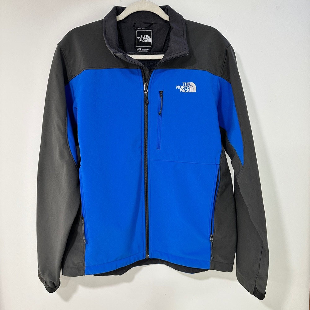 The North Face Mens Jacket Apex Bionic Softshell Windproof Blue Black M